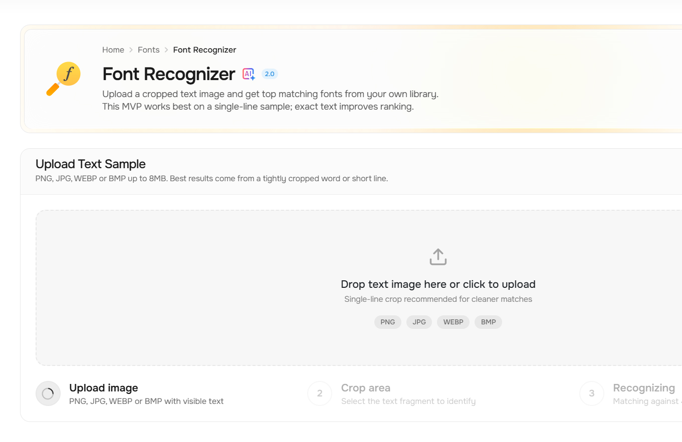 Font Recognizer 2.0 — powered by our own AI model